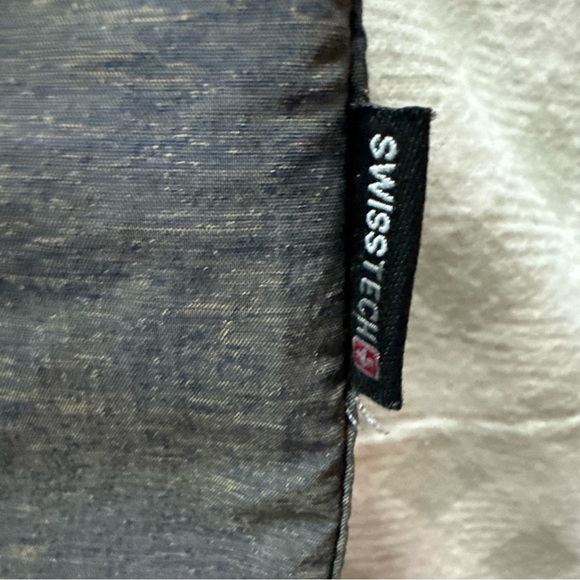 Swiss Tech Shirt Mens 2XL Gray Brown Heather Button Up Hike Camp Zip Pocket - Picture 4 of 7